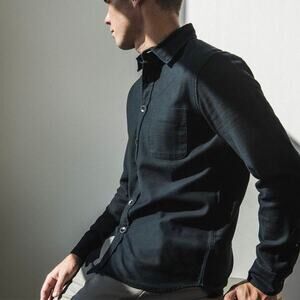 Taylor Stitch Black Casual Button Down Mechanic Shirt - 38